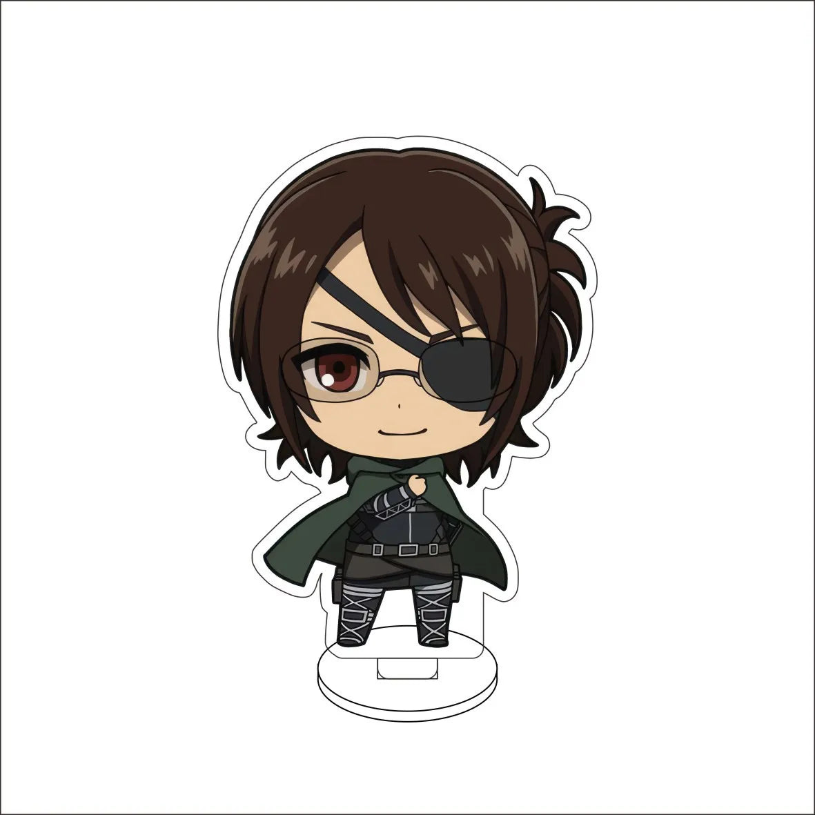 10CM Anime Attack on Titan Eren Jaeger Hange Zoë Mikasa Ackerman Armin Arlert Cos Acrylic Figure Stand Cute Gifts Ornaments