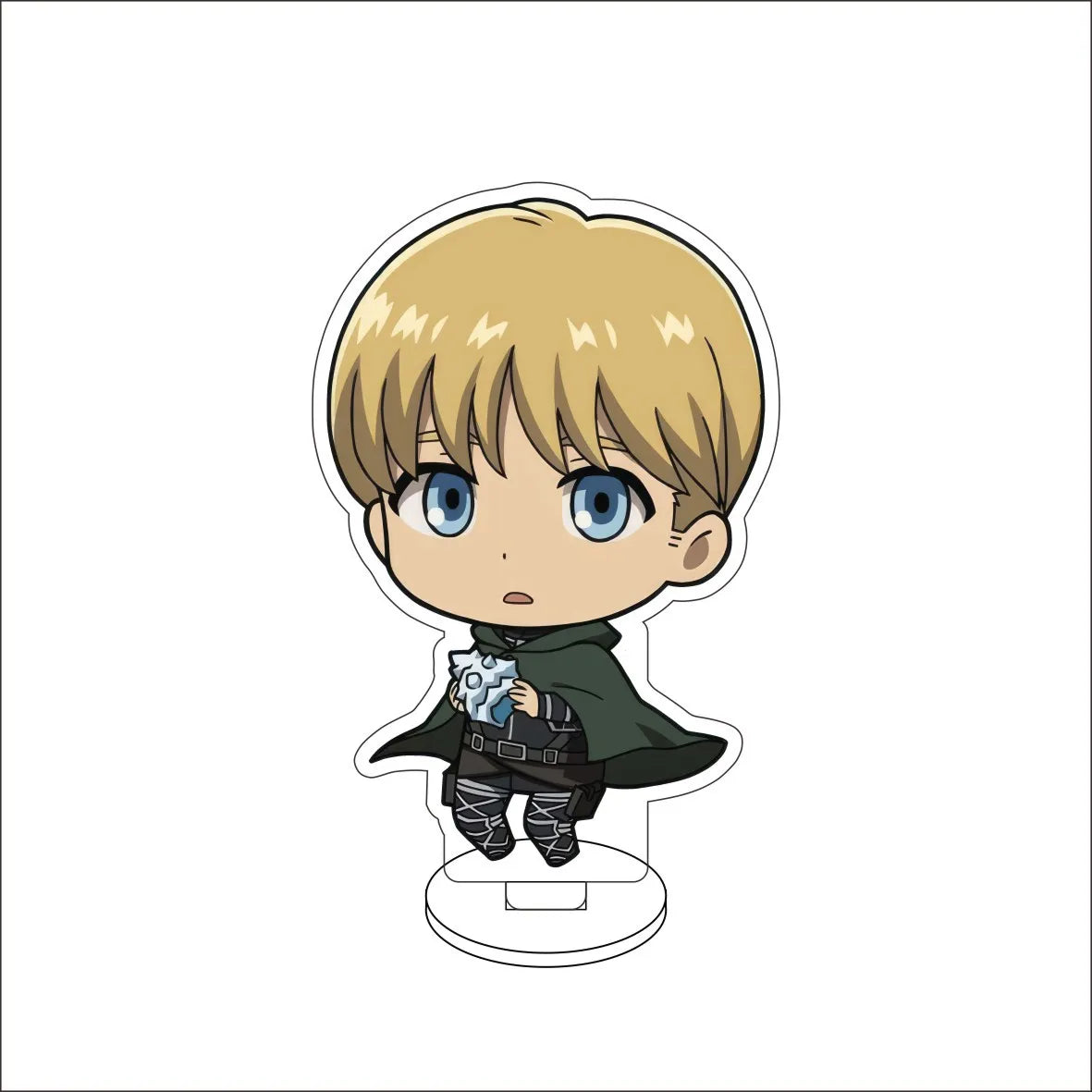 10CM Anime Attack on Titan Eren Jaeger Hange Zoë Mikasa Ackerman Armin Arlert Cos Acrylic Figure Stand Cute Gifts Ornaments