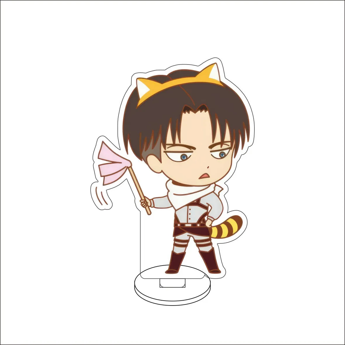 10CM Anime Attack on Titan Eren Jaeger Hange Zoë Mikasa Ackerman Armin Arlert Cos Acrylic Figure Stand Cute Gifts Ornaments