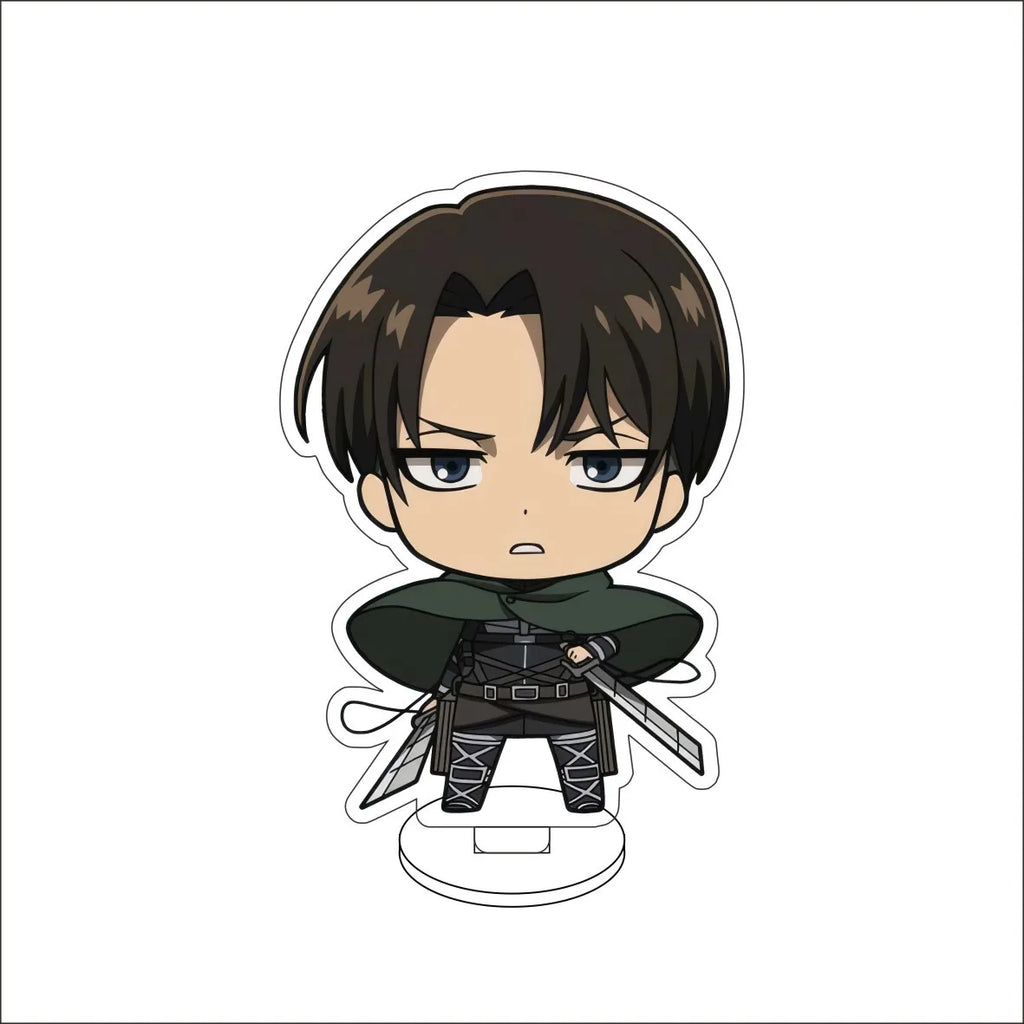 10CM Anime Attack on Titan Eren Jaeger Hange Zoë Mikasa Ackerman Armin Arlert Cos Acrylic Figure Stand Cute Gifts Ornaments