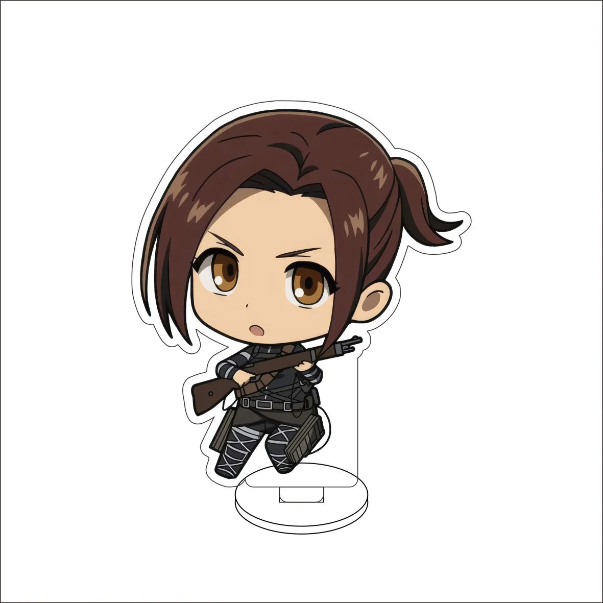 10CM Anime Attack on Titan Eren Jaeger Hange Zoë Mikasa Ackerman Armin Arlert Cos Acrylic Figure Stand Cute Gifts Ornaments